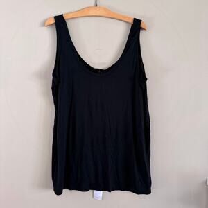 The Row Roger Tank in Black Size Large Italian Viscose Made in USA New